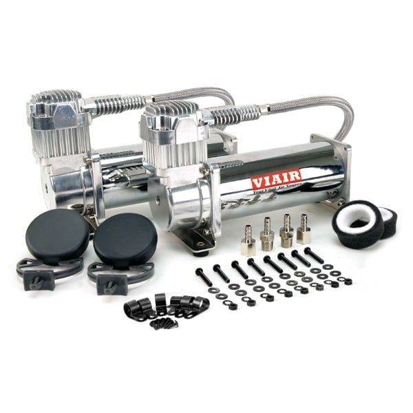 VIA44432 Viair 444C CHROME "Dual Pack" (2) 444C CHROME Compressors, 200psi, 100% Duty @100PSI