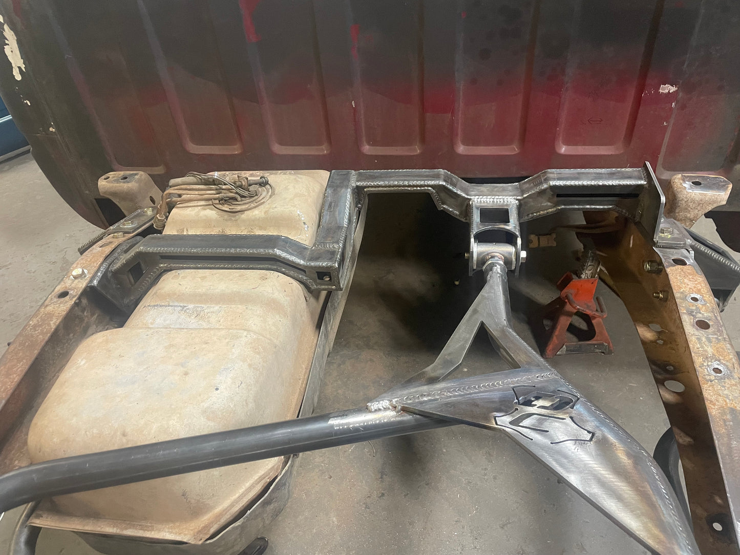 Raised Gas Tank Crossmember